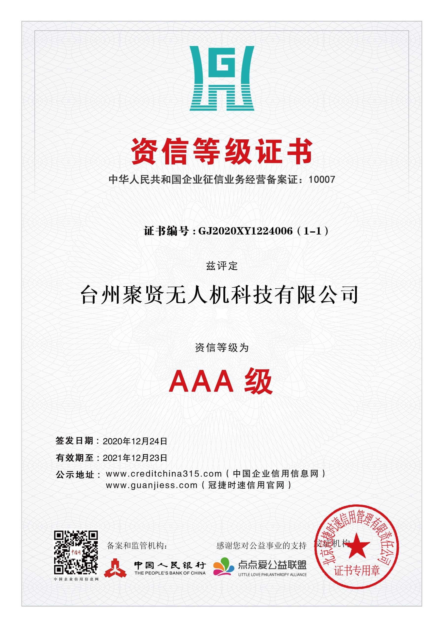资信等级证书